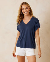 Tommy Bahama Navy Jersey V-Neck Tee