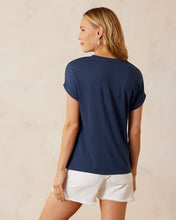 Tommy Bahama Navy Jersey V-Neck Tee