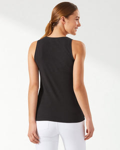 Tommy Bahama Black Rib Tank Top