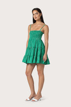 Lusana Evita Poplin Mini Dress in Clover Stripe