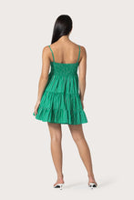 Lusana Evita Poplin Mini Dress in Clover Stripe