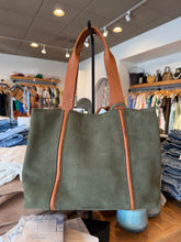 Lauren Reed Paloma Tote in Green Nubuck Leather