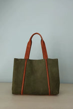 Lauren Reed Paloma Tote in Green Nubuck Leather