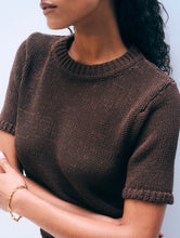 White & Warren Organic Cotton Tape T-Shirt in Dark Espresso