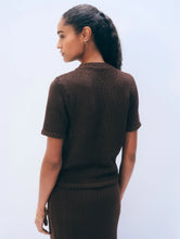White & Warren Organic Cotton Tape T-Shirt in Dark Espresso