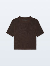 White & Warren Organic Cotton Tape T-Shirt in Dark Espresso