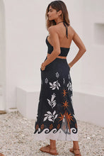 Seafolly Linen Black Print Cut Out Dress