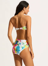 Seafolly High Waisted Bandeau Postcard Print Bikini