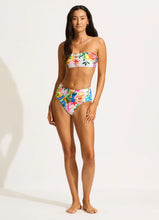 Seafolly High Waisted Bandeau Postcard Print Bikini