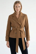 Exquise Soraine Trench Coat Jacket in Camel