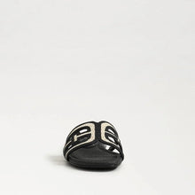 Sam Edelman Bay Multicolor Slide Sandal in Black & Linen