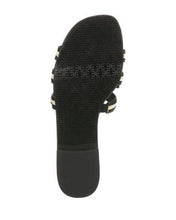 Sam Edelman Bay Multicolor Slide Sandal in Black & Linen