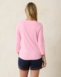 Tommy Bahama 3/4 Sleeve Tee Primrose Pink