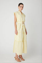 JS71 Alizia Dress in Yellow/White Stripe