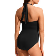 Seafolly Halter Bandeau One Piece in Black