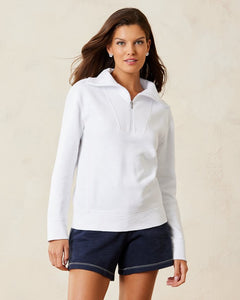 Tommy Bahama White 1/2 Zip Sweatshirt