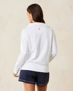 Tommy Bahama White 1/2 Zip Sweatshirt