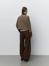 Short Jacket in Brown Check