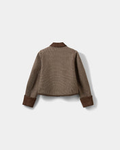 Short Jacket in Brown Check