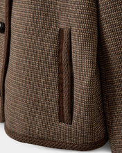 Short Jacket in Brown Check