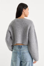 Good American Chunky Knit Cardigan in Heather Grey