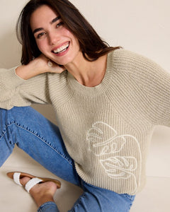 Tommy Bahama Beige Breezy Beach Knit Sweater