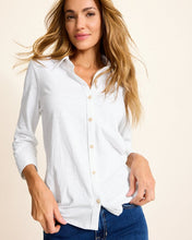 Tommy Bahama Organic Cotton White 3/4 Sleeve Button Down Shirt