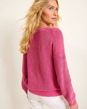 Tommy Bahama Magenta Salt Wash V Neck Knit Sweater