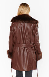 Show Me Your Mumu Penny Lane Chocolate Faux Fur Coat