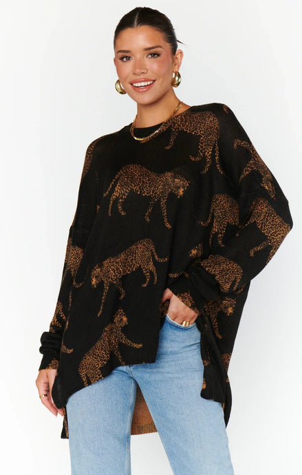 Show Me Your Mumu Black Feline Sweater