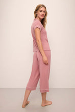 Eberjey Gisele Short Sleeve Crop Old Rose PJ Set