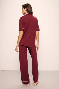 Eberjey Gisele Short Sleeve Pant Cabernet PJ Set