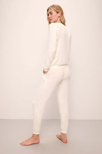 Eberjey Cozy Ivory Crew Pullover