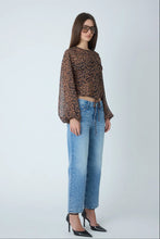 JS71 Fenwick Blouse in Leopard Print