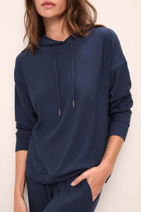 Eberjey Softest Sweats Navy Hoodie