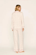Eberjey Gisele Printed Long PJ Set in Mini Bow/Holly Red