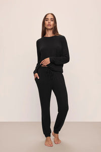 Eberjey Cozy Time Black Jogger Pant