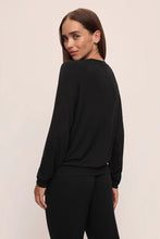 Eberjey Cozy Time Black Crew Neck Pullover