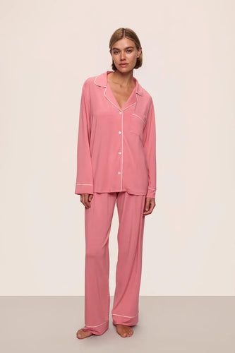 Eberjey Gisele Sunkissed Coral Long PJ Set