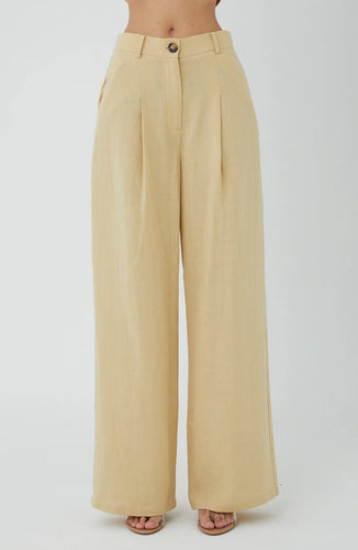 JS71 Jane Tan Linen Blend Pant