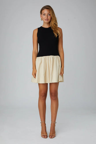 JS71 Camille Black/Tan Dress