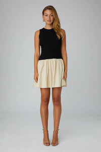 JS71 Camille Black/Tan Dress