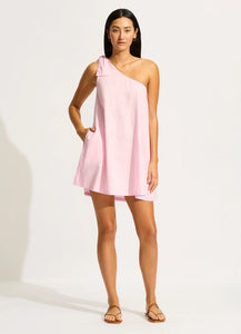 Seafolly One Shoulder Blossom Pink Mini Dress