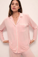 Eberjey Frida Whipstitch Silver Pink Long PJ Set