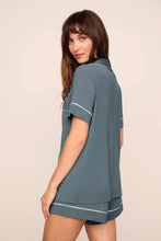 Eberjey Stone Blue Gisele Relaxed Short PJ Set