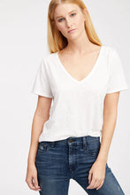 Socialite White V Neck Tee