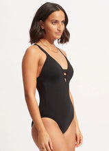 Seafolly Black Deep V One Piece