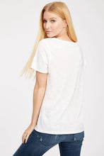 Socialite White V Neck Tee