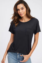 Socialite Black Pocket Tee