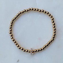 Beaded Gold Initial Bracelet